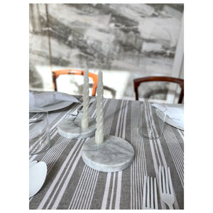 Marble Candle Holder, CARRARA MARBLE - SOLID MARBLE