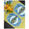 Era Scalloped Linen Placemats , PASTEL BLUE - SET OF TWO