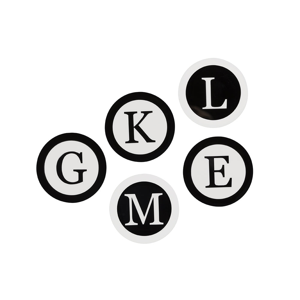 LETTERS COASTERS