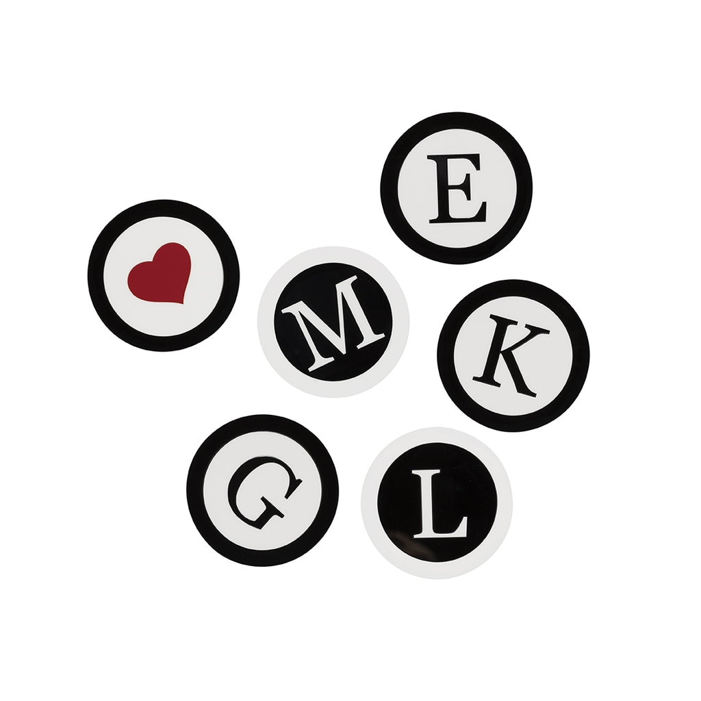 LETTERS COASTERS