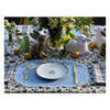 Era Scalloped Linen Placemats , PASTEL BLUE - SET OF TWO