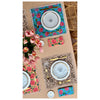 Opi Frayed Edge Linen Placemats, SKY BLUE - SET OF TWO