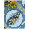 Era Scalloped Linen Placemats , PASTEL BLUE - SET OF TWO