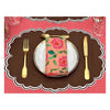 Era Scalloped Linen Placemats , TABACO - SET OF TWO