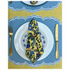 Era Scalloped Linen Placemats , PASTEL BLUE - SET OF TWO