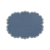Era Scalloped Linen Placemats , PASTEL BLUE - SET OF TWO