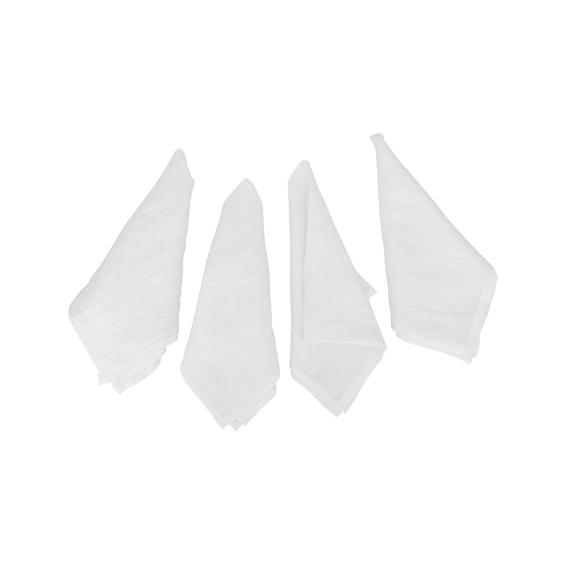 Meg Linen Napkins, CANDID WHITE - PURE LINEN
