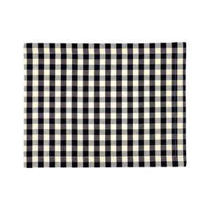 Picnic Placemats , CHECK BLACK - SET OF FOUR
