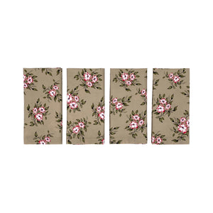Flora Organic Cotton Napkins, DESERT ROSE - SET OF FOUR