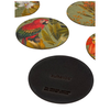 Parrots Bottle Coaster - COATED COTTON AND GENUINE LEATHER