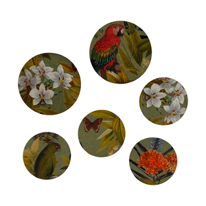 Parrots Coasters - SET OF TWO