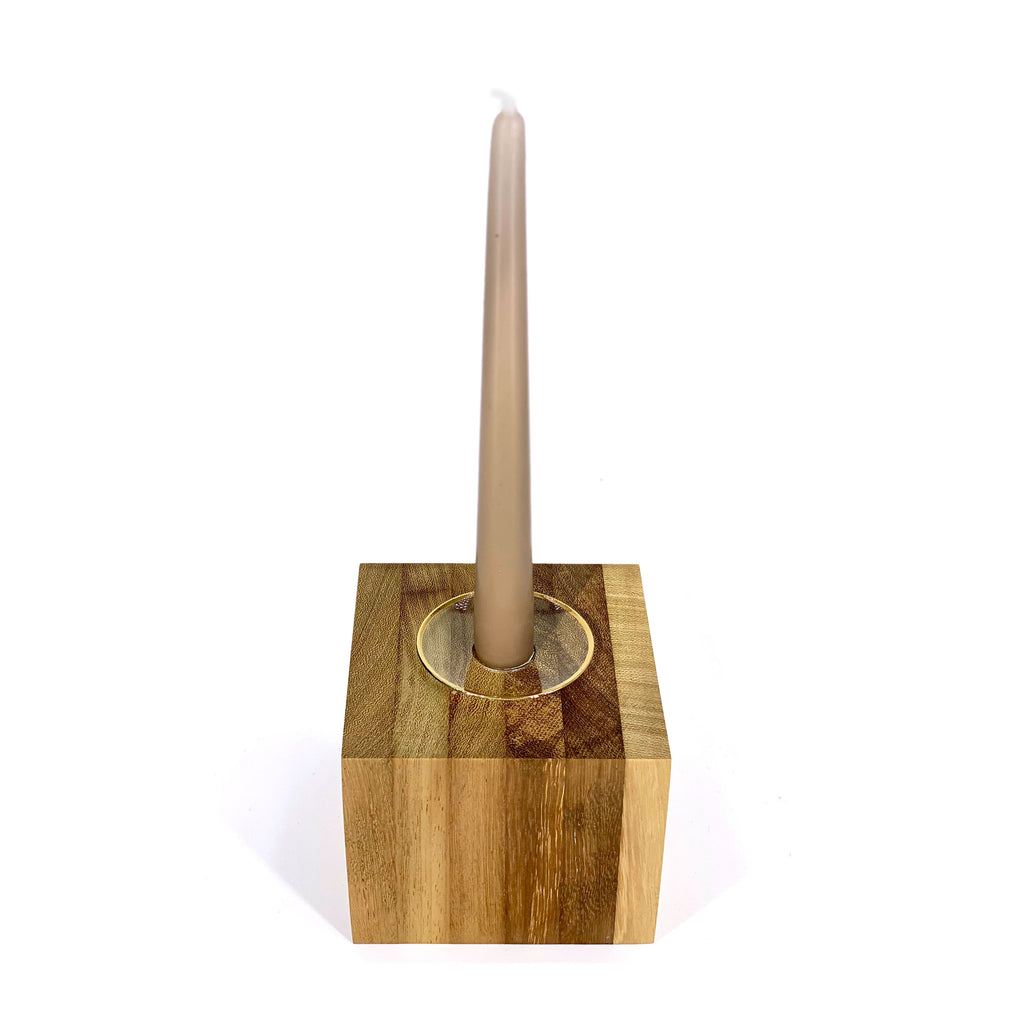 Wood Candle Holders - SINGLE