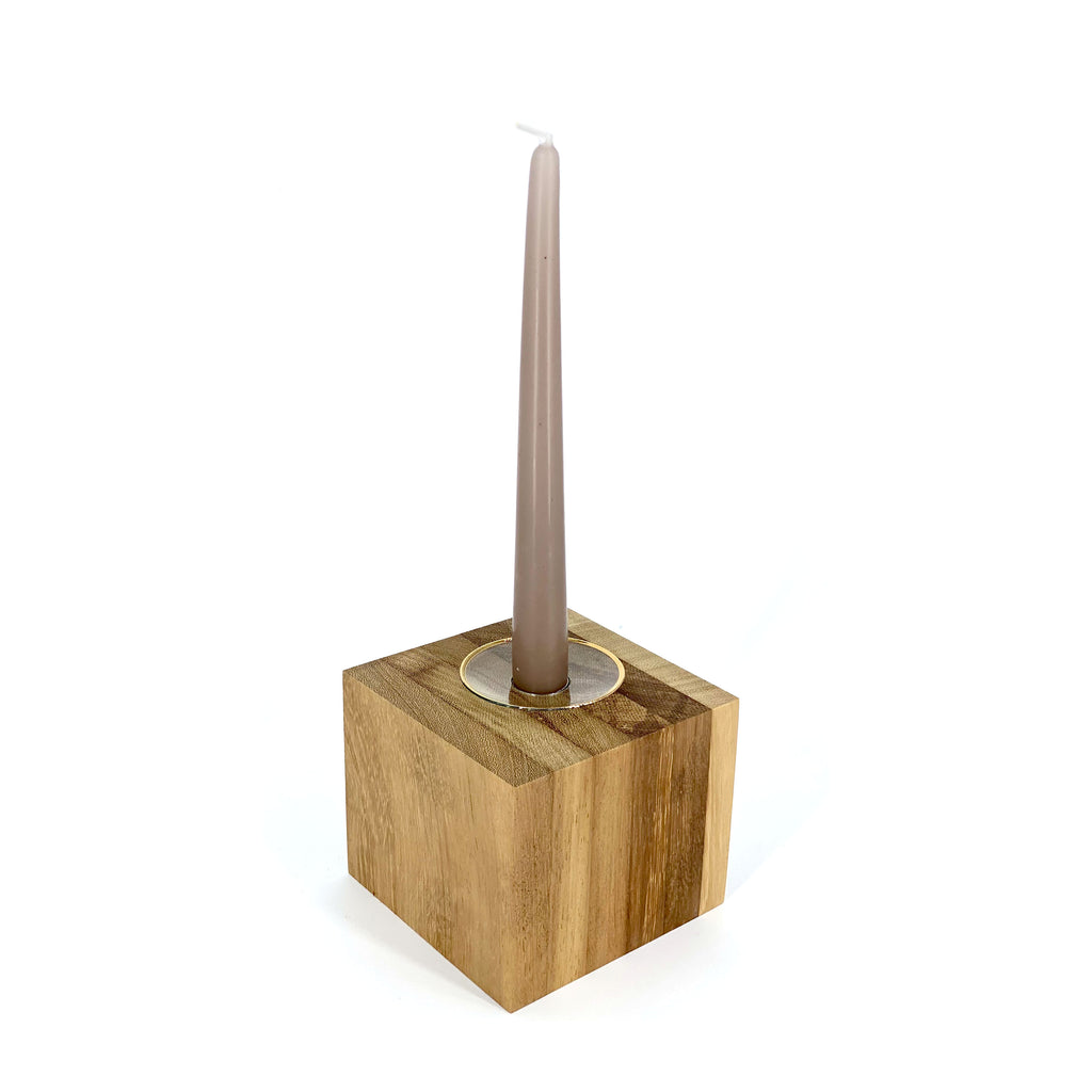 Wood Candle Holders - SINGLE