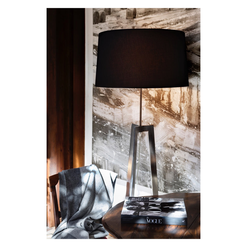 Lounge Floor Lamp - BRUSHED STEEL