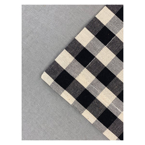 Picnic Placemats , CHECK BLACK - SET OF FOUR
