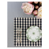 Picnic Placemats , CHECK BLACK - SET OF FOUR