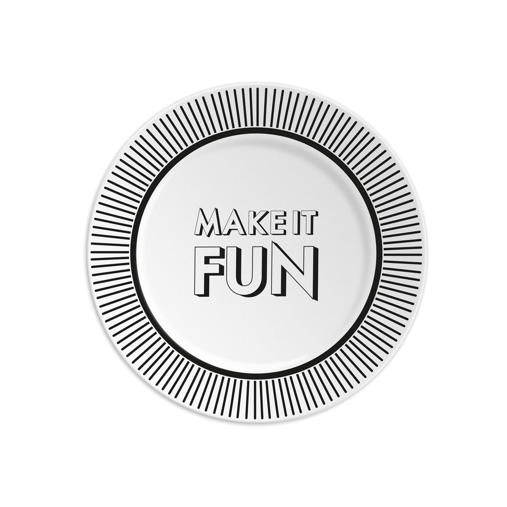 Make It Fun Plate - PORCELAIN