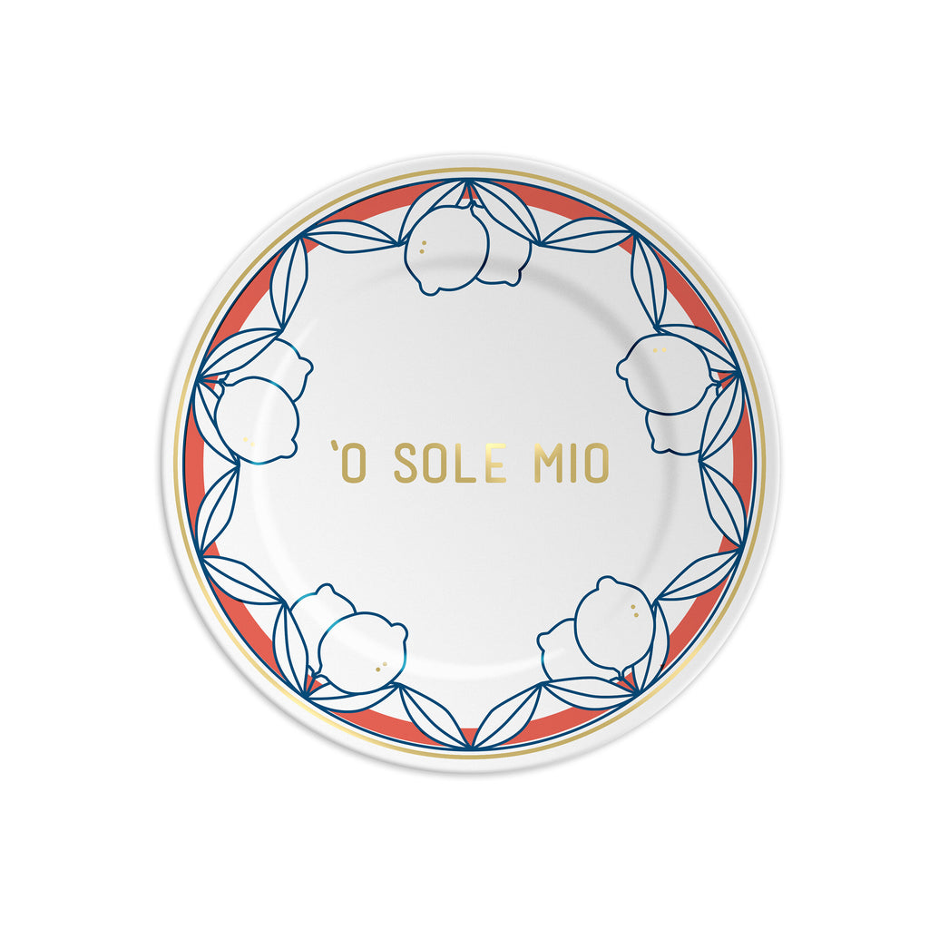 'O Sole Mio Plate - PORCELAIN