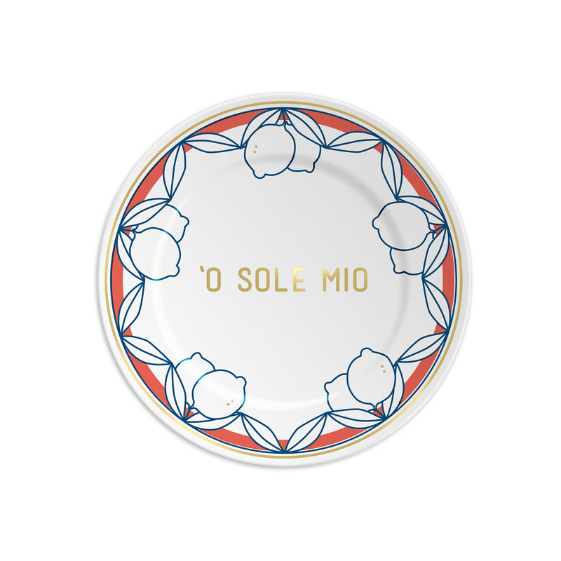 'O Sole Mio Plate - PORCELAIN
