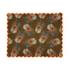 Peacock Scalloped Placemats - SET OF TWO