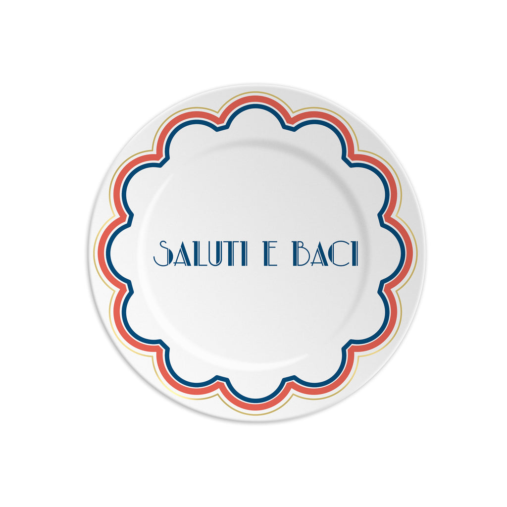 Saluti E Baci Plate - PORCELAIN