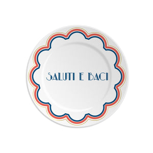 Saluti E Baci Plate - PORCELAIN
