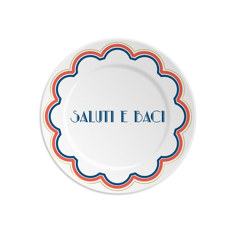 Saluti E Baci Plate - PORCELAIN
