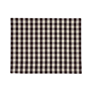 Picnic Placemats , CHECK BROWN - SET OF FOUR