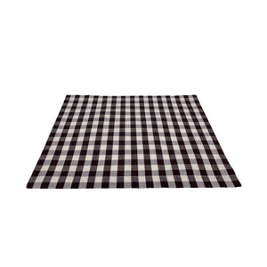 Picnic Placemats , CHECK BROWN - SET OF FOUR
