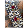 Grid Linen Tablecloth - HAND PAINTED