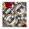 Grid Linen Tablecloth - HAND PAINTED