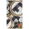 Grid Linen Tablecloth - HAND PAINTED