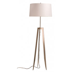 Lounge Floor Lamp - BRUSHED STEEL