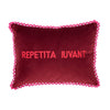 Repetita Iuvant Pillow - EMBROIDERED VELVET